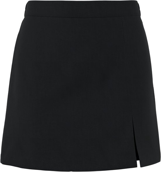 Zwart skort met een split aan de zijkant.