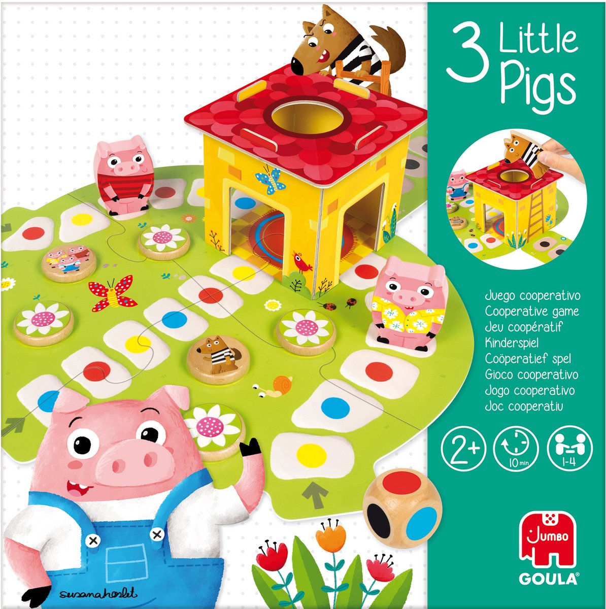 Jumbo - Goula - Drie Kleine Biggetjes - Kinderspel - Bordspel kinderen vanaf 2 jaar - Speelgoed — afbeelding 5