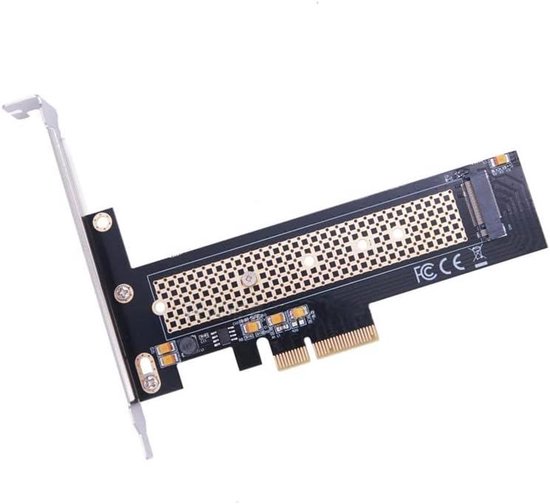 M.2 NVME Naar PCIe-adapter, Adapterkaart NVME M.2 Naar PCIE X16 4 Poorten 32Gbps Uitbreidingskaart Computeraccessoires met Verbeterde Koelventilator