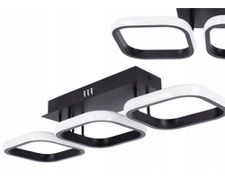 Moderne Zwarte LED Plafondlamp 30W Neutraal Wit Licht