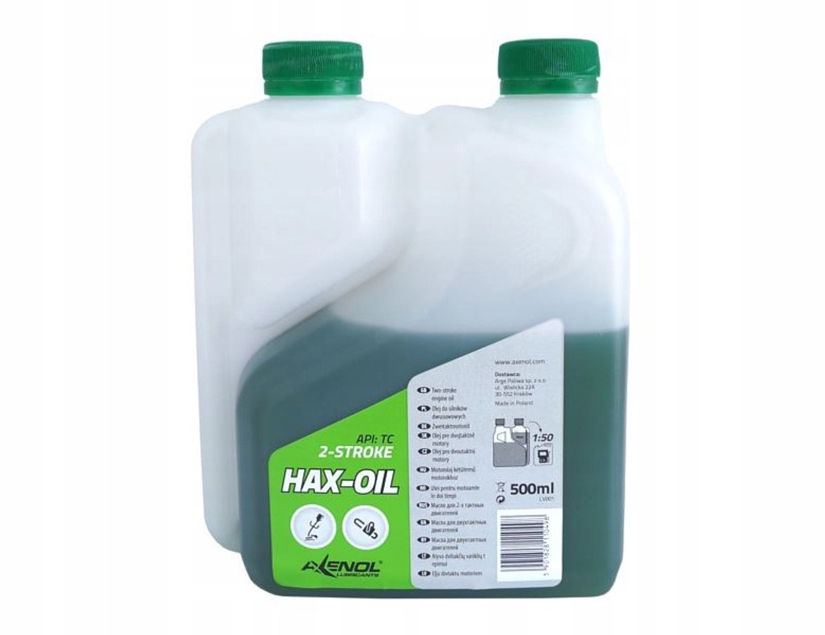 Axenol Husq-Oil 2-taktolie, groen, 500 ml