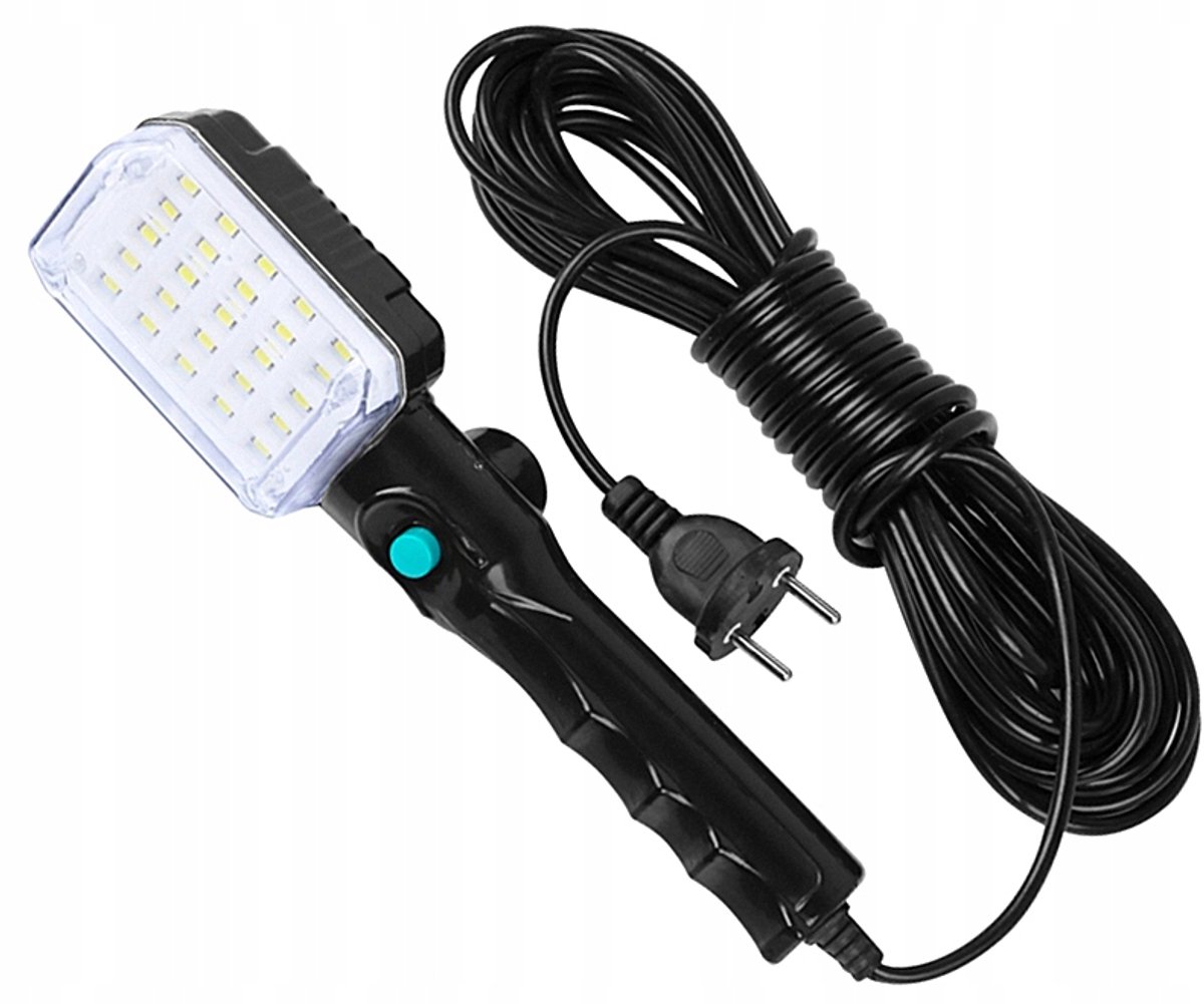 Werkplaatslamp 25 LED met Magneet en Haak, 230V