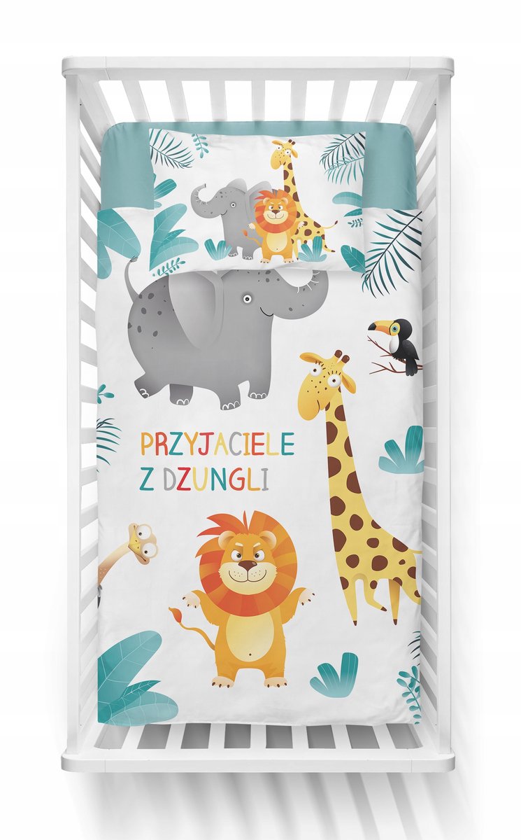 Kinderbeddengoed 100x135cm Dieren Jungle Katoen