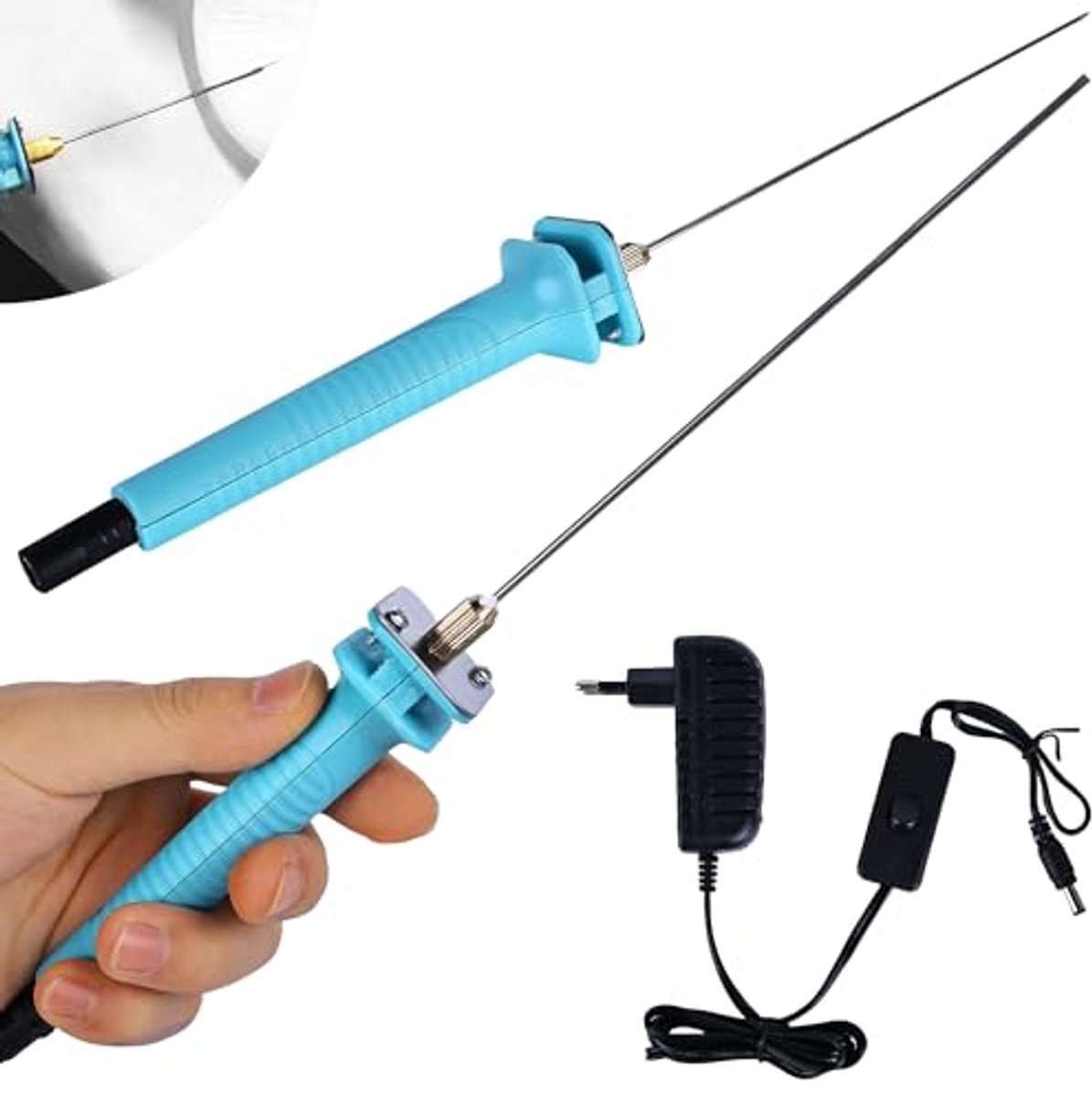 Elektrische schuimsnijder 15 cm - Warmdraadsnijmachine met graveerstift - 100-240 V, 18 W