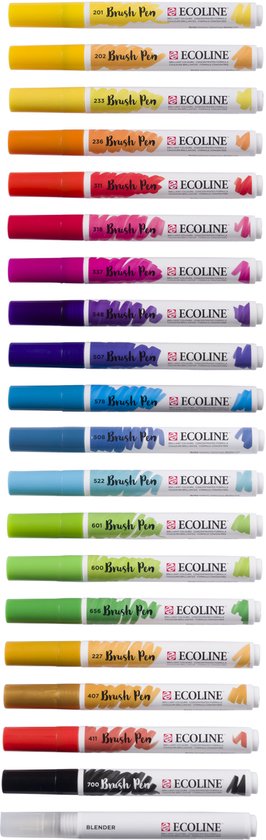 Brushpen talens ecoline set 20 stuks landschap | 3 stuks