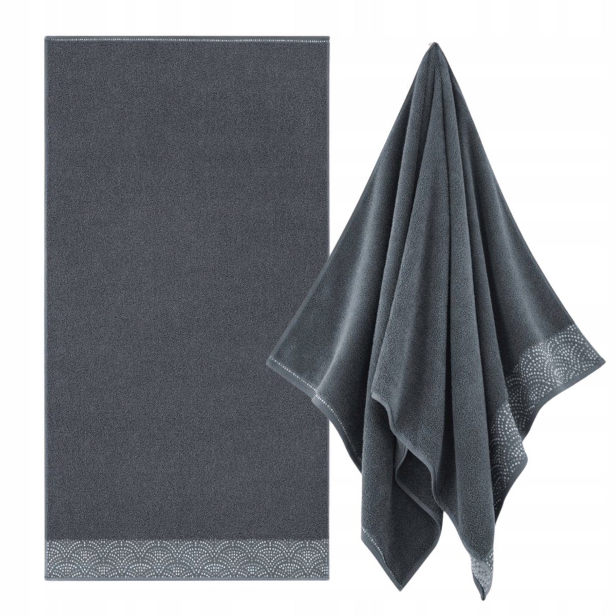 Zwoltex Ravenna Handdoek Zwart 450g Katoen 50x90cm