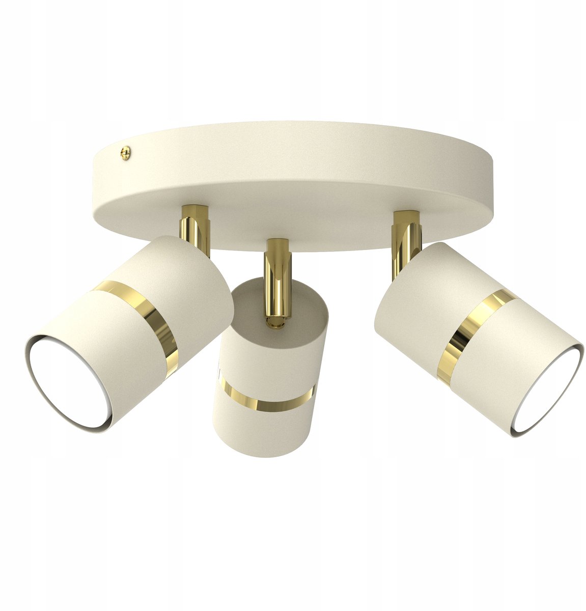 Merkloos Beige Plafondlamp met Gouden Accenten, GU10 Spot