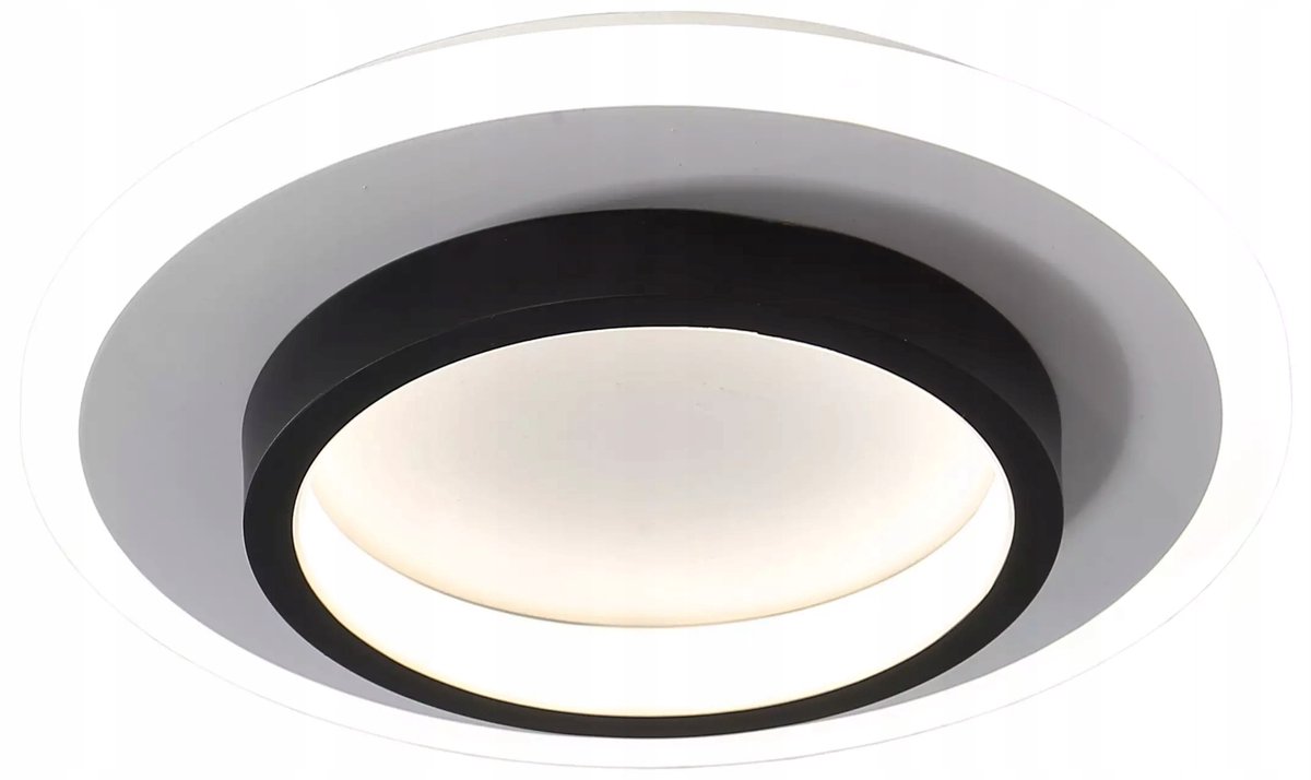 Sofia Plafond LED 24cm 22W - Modern Design Zwart-Wit