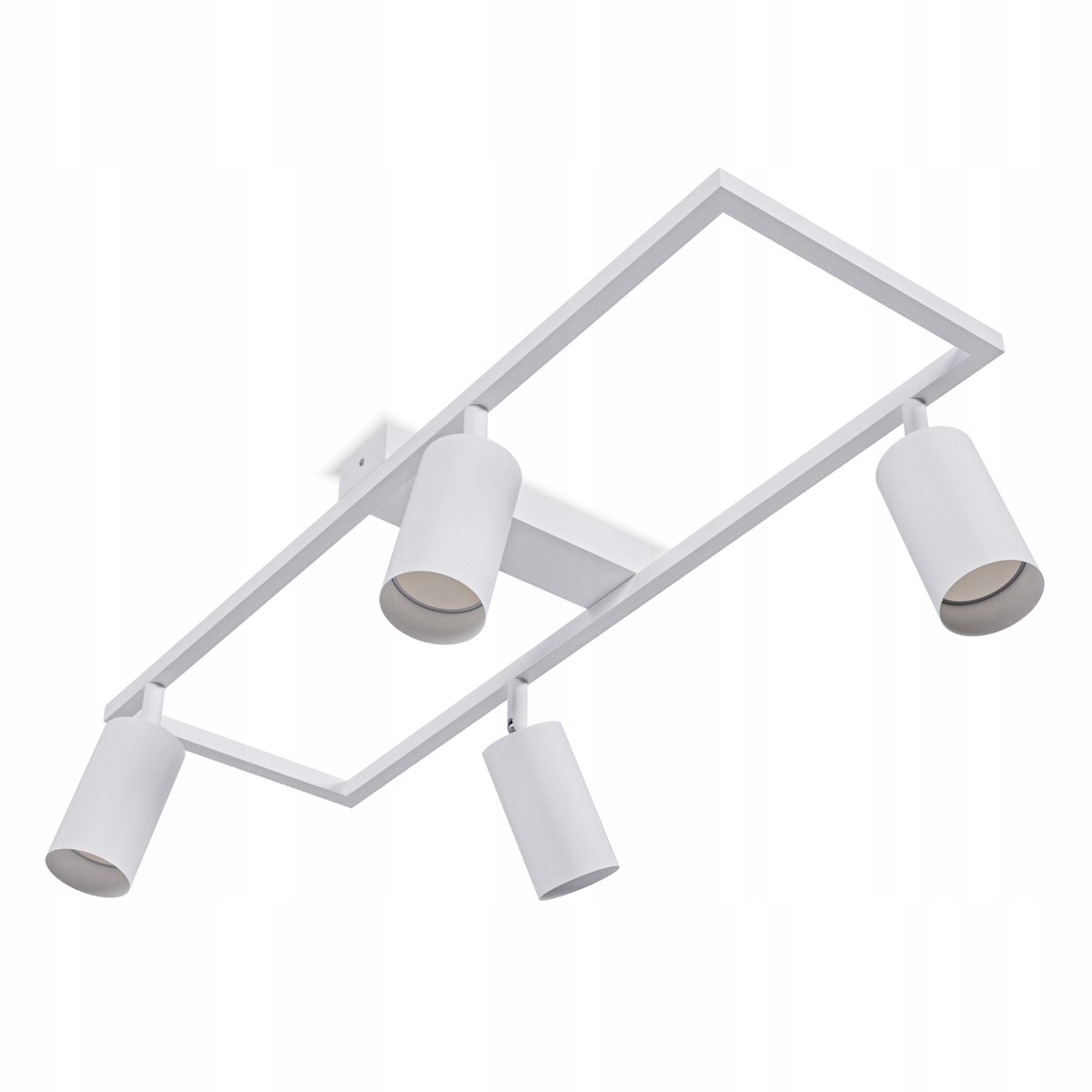 Moderne plafondlamp 4x GU10 spots verstelbaar aluminium wit