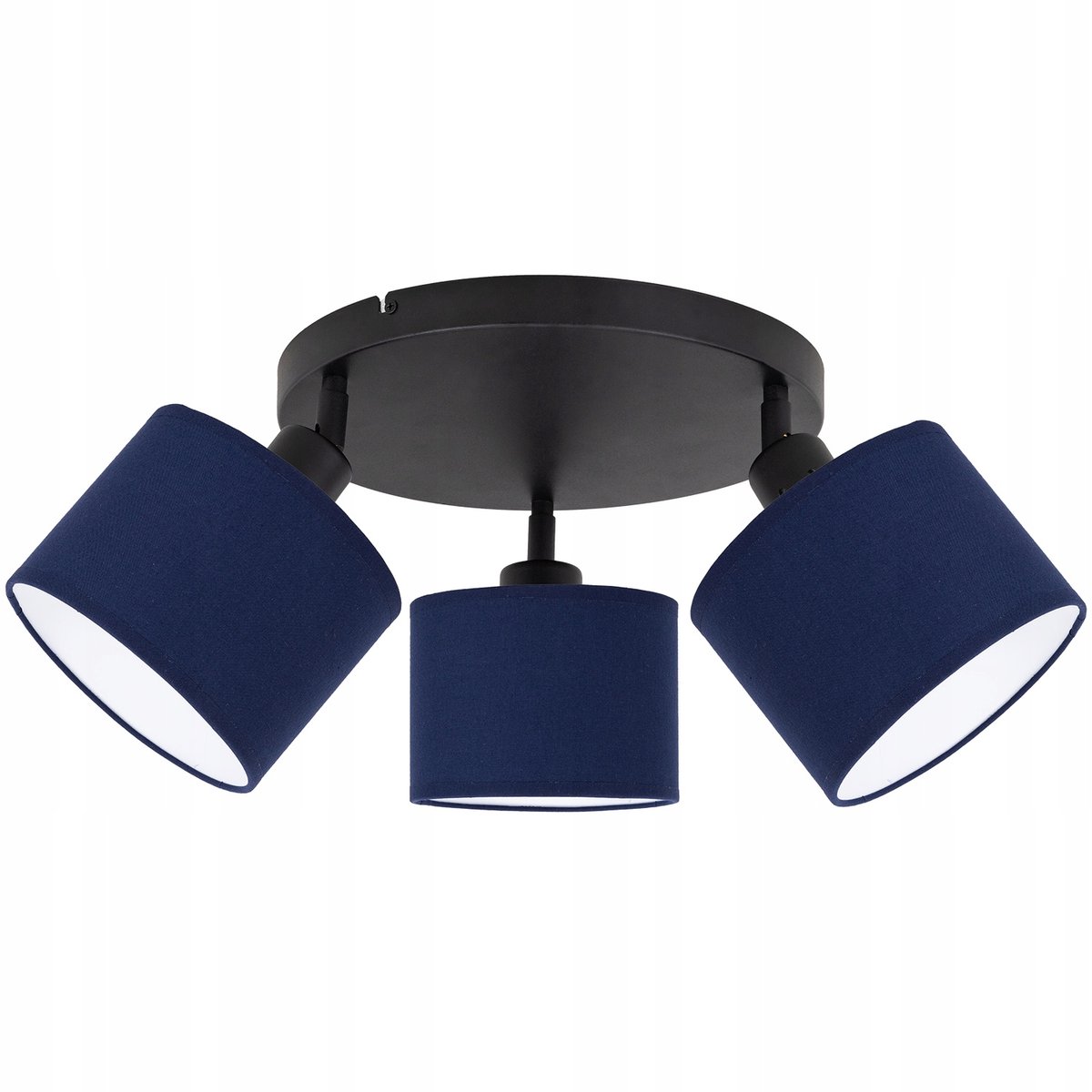 Nieuw! Plafondlamp met scharnieren, Loft-stijl, donkerblauw, 3x E27