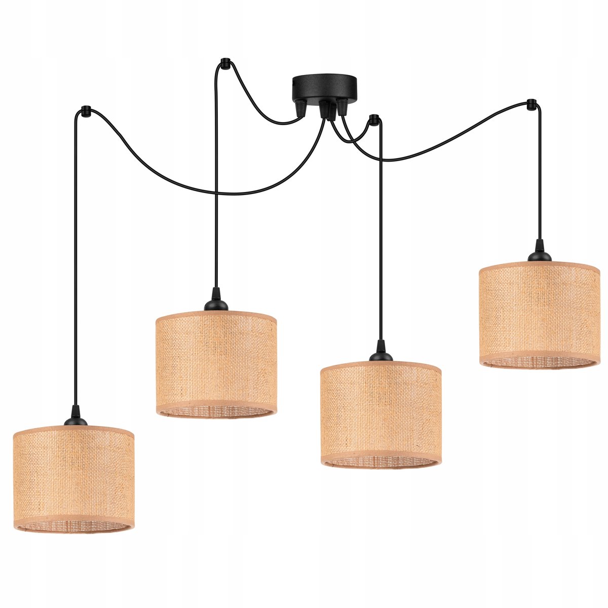 Hanglamp Spook Jute Beige 4xE27 Rustiek