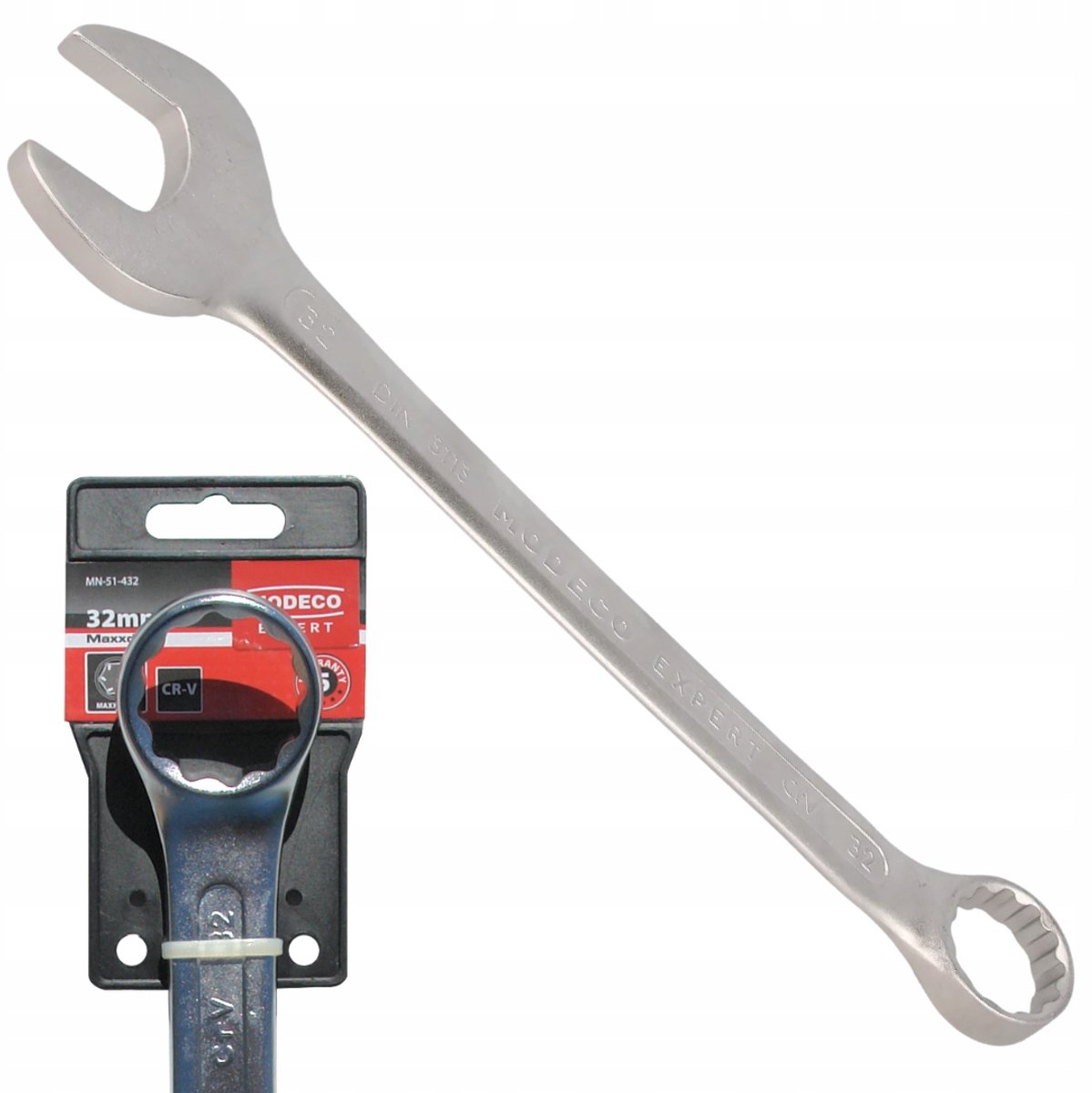 Modeco Ringsleutel 32mm Cr-V Staal Satin MaxxDrive