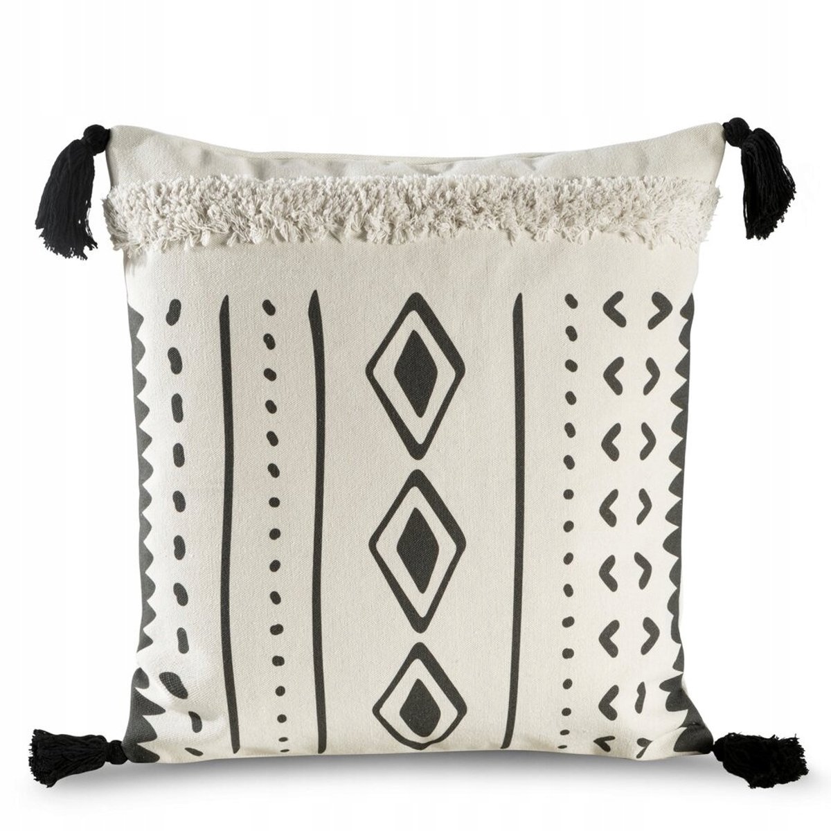 Boho Sierkussenhoes 45x45 cm met Kwasten - Crème