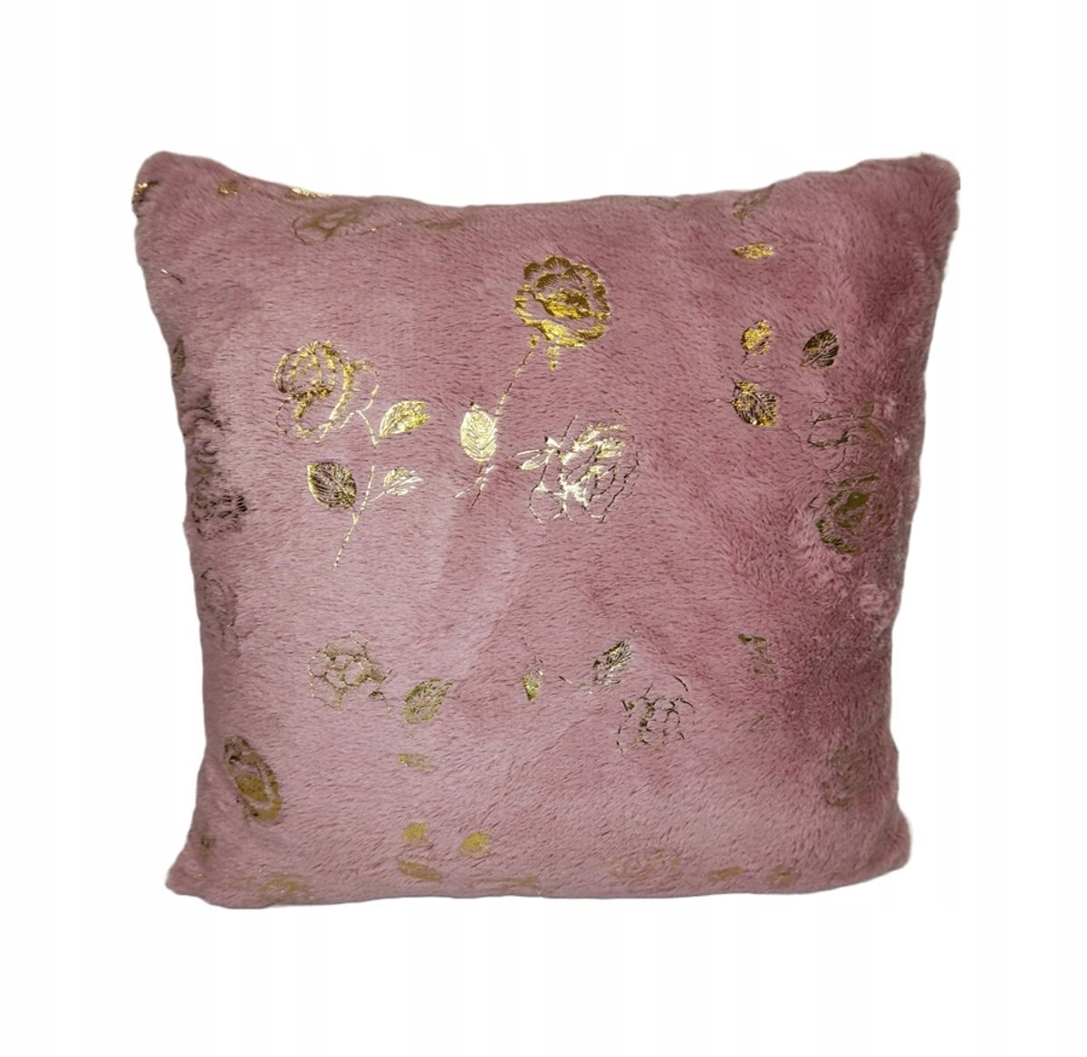 Decoratieve Kussenhoes 40x40cm, Zacht Pluche met Roze Bloemen