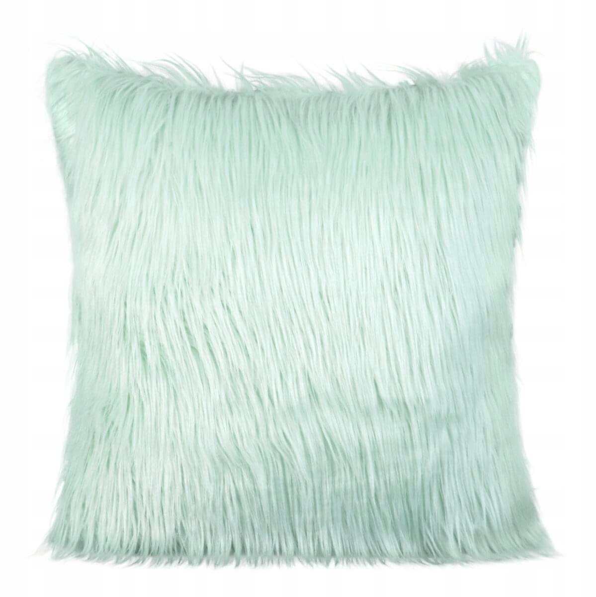 Zachte Mintgroene Kussenhoes 45x45cm - Pluche Stijl