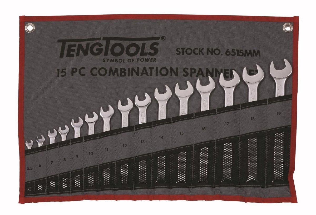 Teng Tools ringsleutelset 5,5 - 19 mm, 15-delig