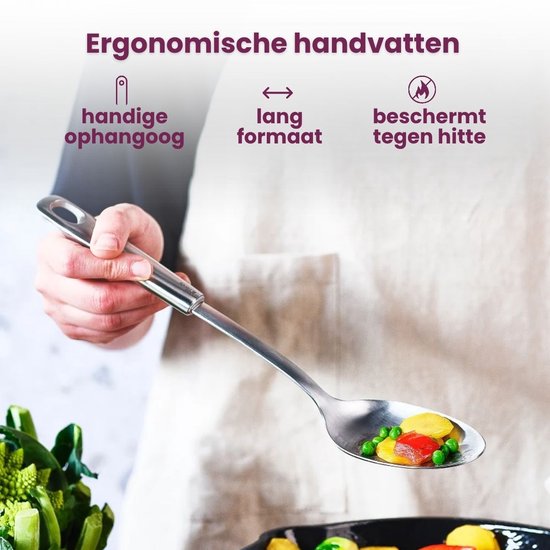 Cosy & Trendy Schuimspaan Delish Plus Zilver - RVS - Vaatwasserbestendig van Cosy & Trendy — afbeelding 5