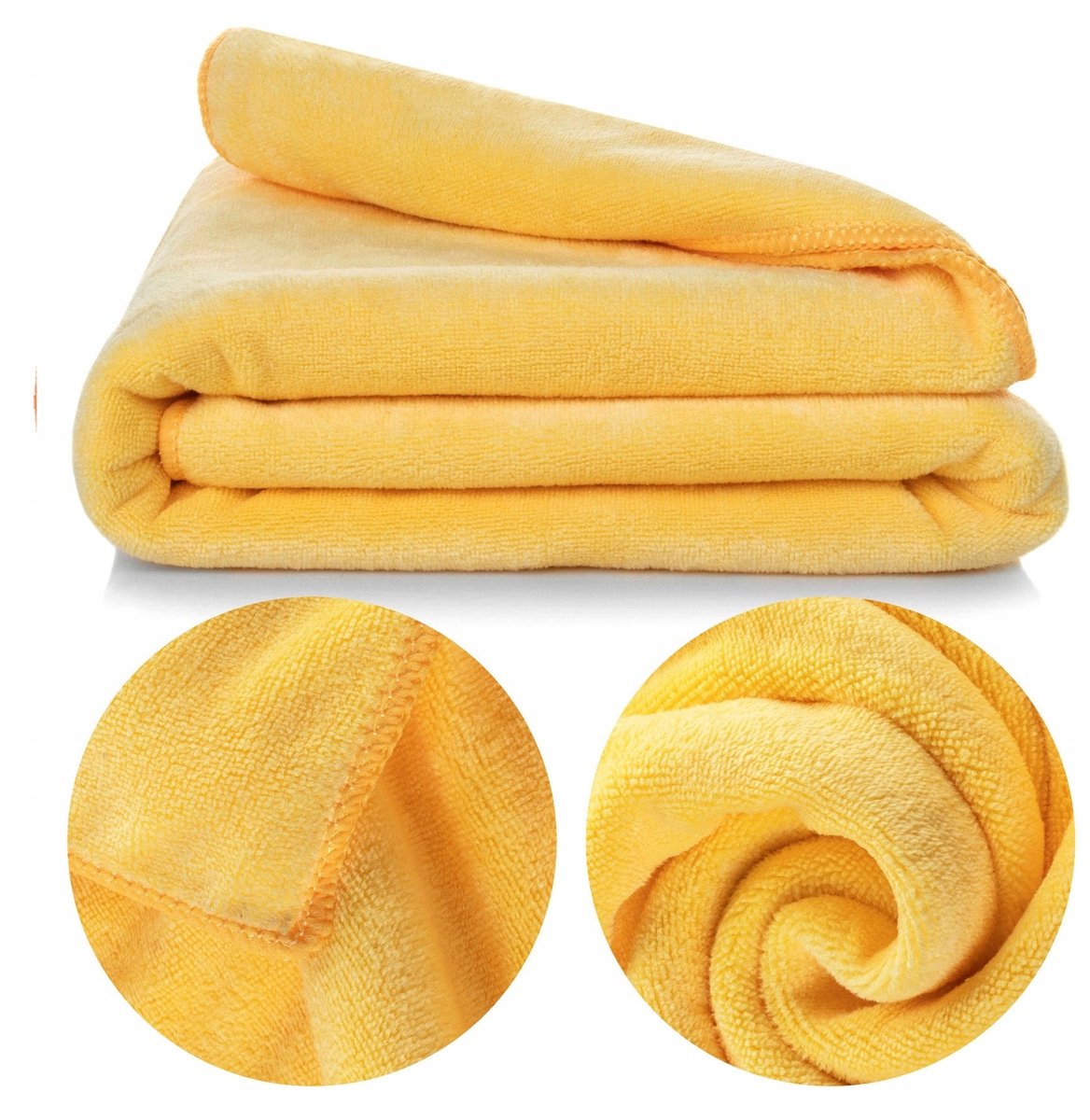 Sneldrogende Microvezel Handdoek Amy 30x30 cm Geel 380 g/m²