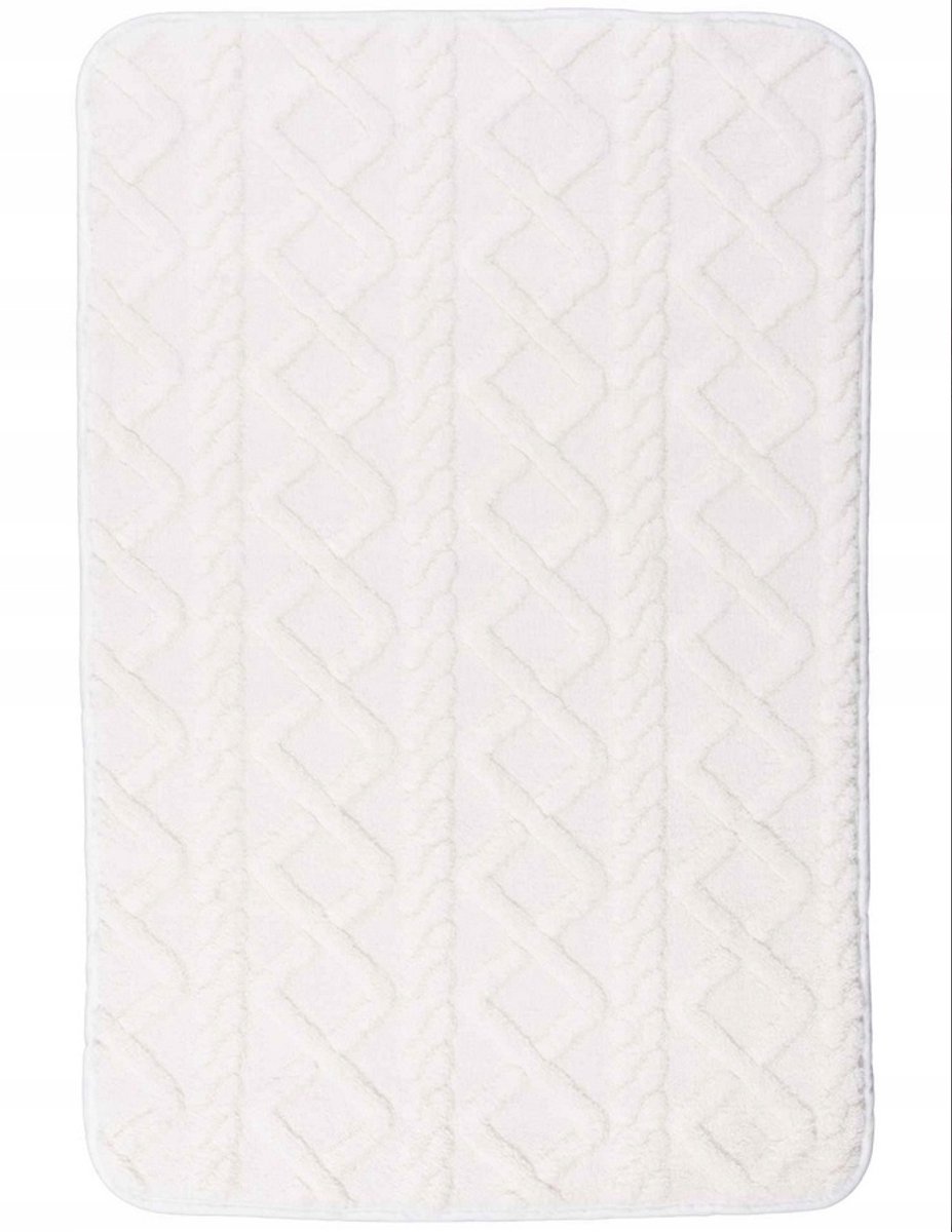 Zachte Boho Badkamermat 50x80 cm Antislip Crème