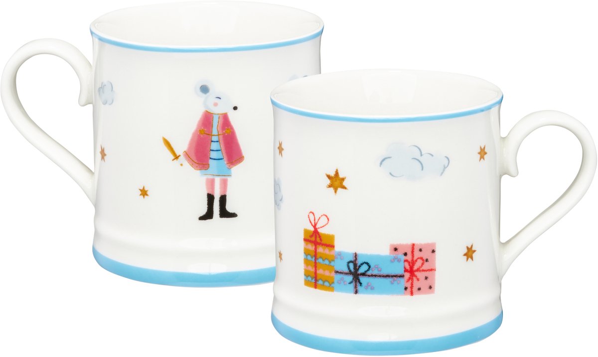 Porseleinen Mok Ballet Muis Koning 380 ml - Winterpasteldesign
