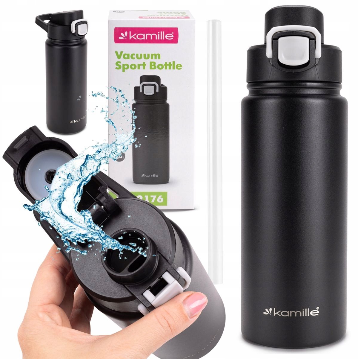 Kamille Thermosbeker RVS 600ml - 100% Lekvrij & Warmte-isolerend