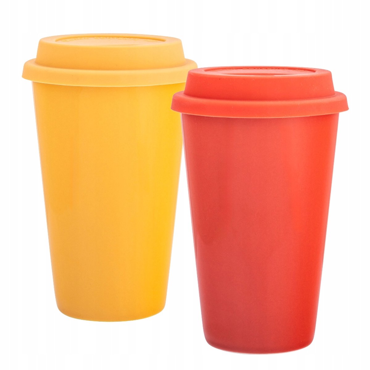 Stoere Porseleinen Mok 450ml met Siliconen Deksel - Ideaal voor Onderweg