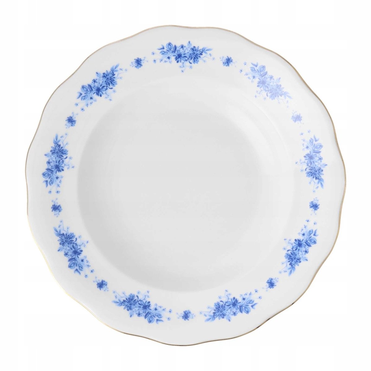 Ćmielów Alaska Hellen Diep Bord 22,5 cm Porselein Blauw Goud