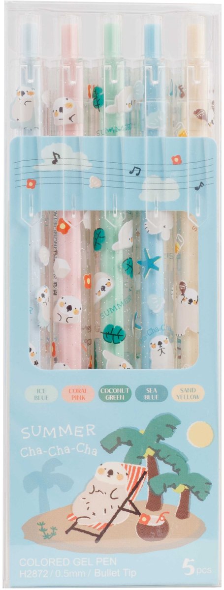 M&G Cha Cha gelpenset - 5 automatische kleuren, 0,5 mm