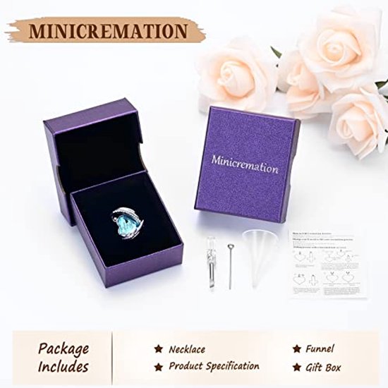 Urn Sieraden Urn Jewelry For Ashes Urn Sieraad Urn Ketting Voor As Hartvorm Vis Haak Crematie Sieraden Urn Hanger Aandenken Gedenkteken As Sieraden