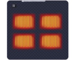 Warmte Kussen-Verwarmd zitkussen-Autostoel Verwarming-Draagbare USB verwarmde zitkussen - Verstelbare verwarmde stadionzitkussen voor buiten - Verwarmde kampeerstoelkussen - Marineblauw - 45x45cm