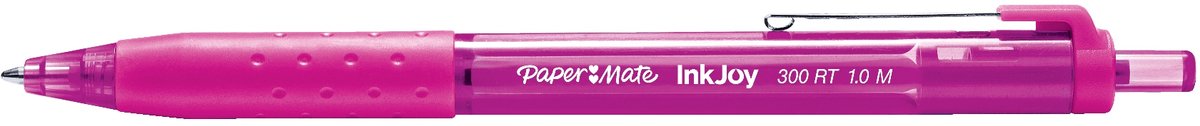 Paper Mate InkJoy 300 RT balpen, sneldrogende roze inkt, 1.0 mm