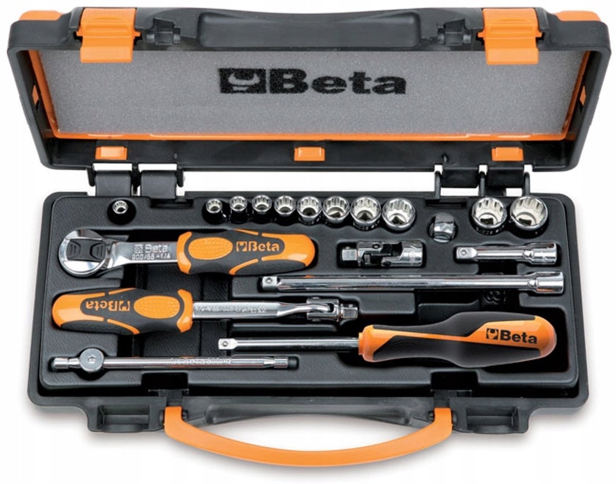 Beta 19-delige 1/4" dopsleutelset 12-kant 5-14mm 900MB/C19