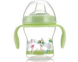 JeiibrZui Baby Tuitbeker - Lekvrije Tuitbeker - Oefenbeker Voor Gemakkelijke Overstap Van Fles Naar Becher - 1 Stuks - Babytuit Met Eendenbekmotief + Groen