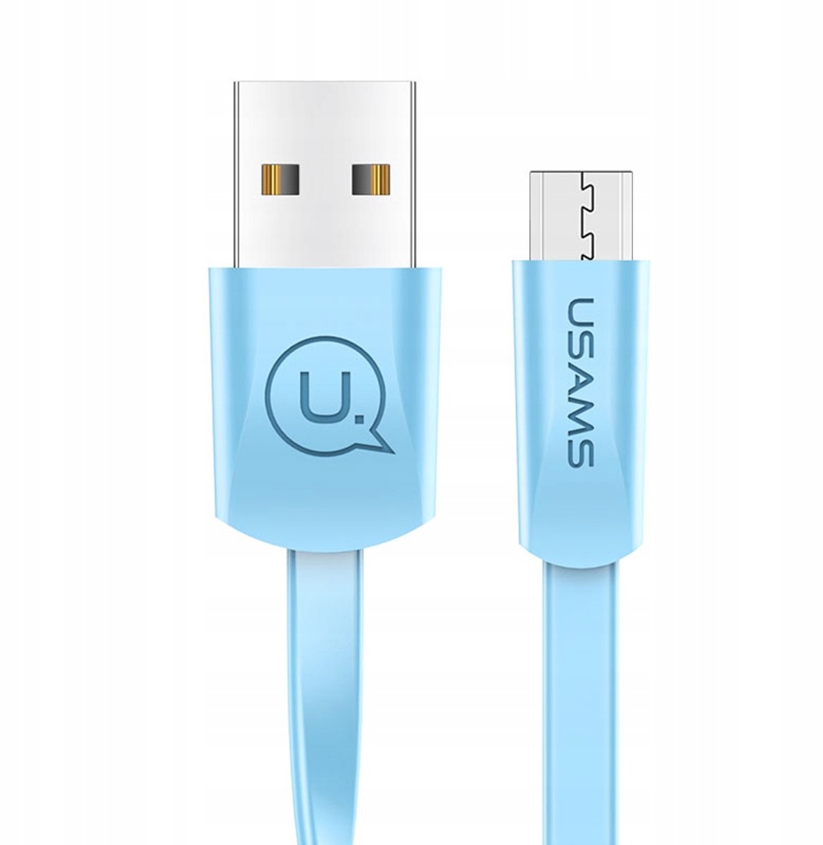 P4Y Platte Micro USB Kabel US-SJ201 U2 1,2m Blauw