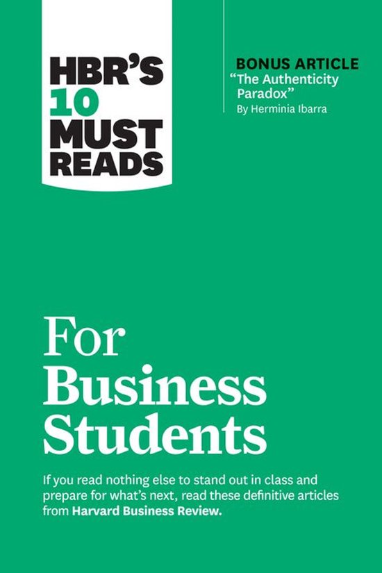 HBR's 10 Must Reads - HBR's 10 Must Reads for Business Stude ... - cover