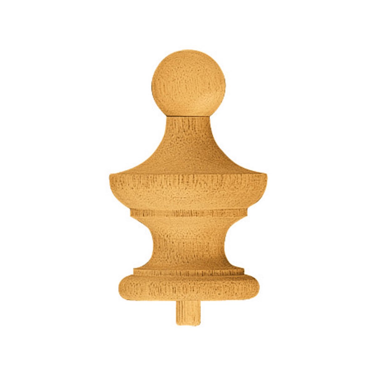 Decoratief onderdeel gedraaid notenhout