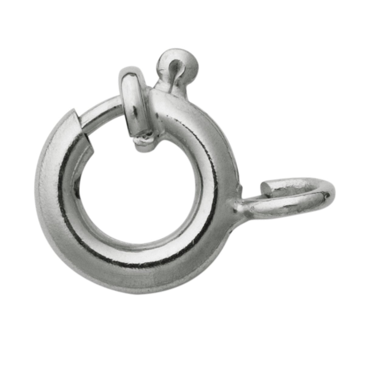 Veerring roestvrij staal wit - Ø 8,00mm met kraag