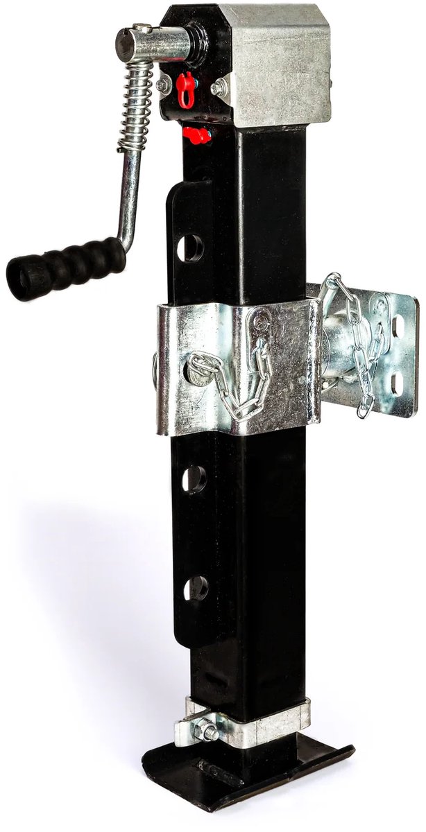 Inklapbare steunpoot voor aanhanger met verticale slinger en montageplaat – 4 ton
