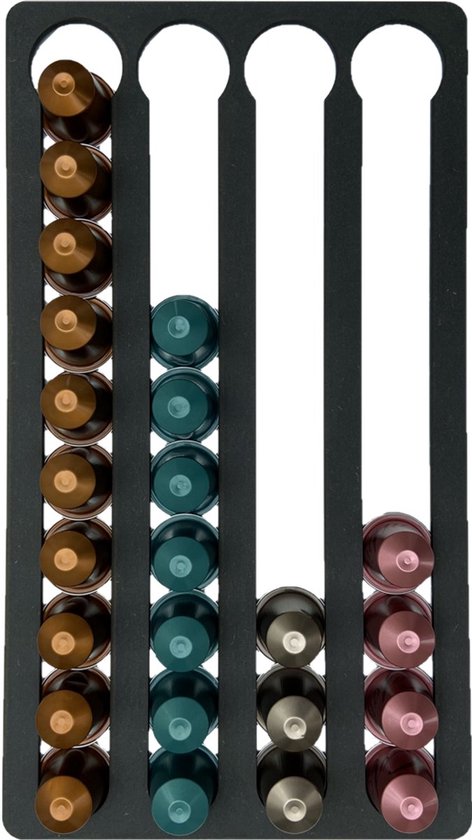 Porte-capsules Nespresso - Porte-gobelets pour capsules Nespresso - 40 Porte-capsules - Zwart - Porte-capsules - Porte-capsules - Porte-capsules Nespresso - Porte-gobelets - Porte- Nespresso - Saint-Valentin - Cadeau Fête des Mères - Cadeau Vaderdag