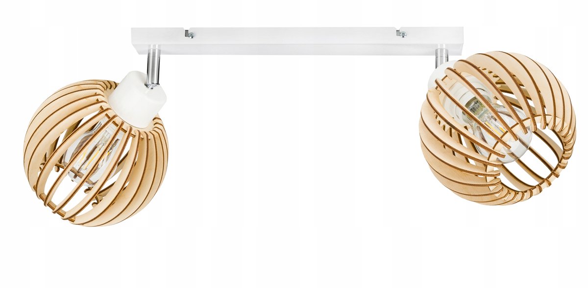 Hanglamp Loft Hout 2x E27 Verstelbaar