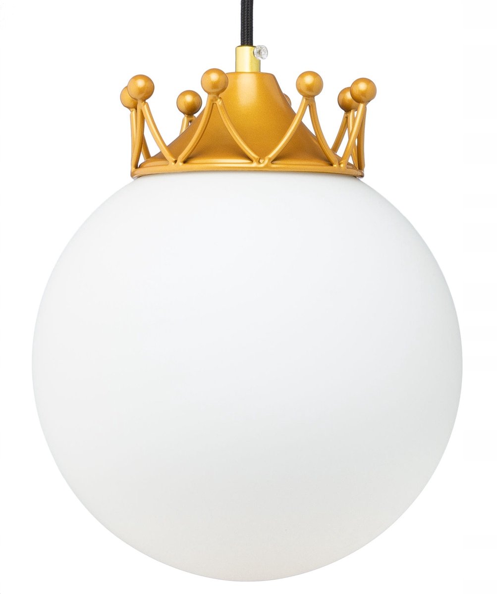 Milky Queen Hanglamp Glas 20cm - Kroonontwerp