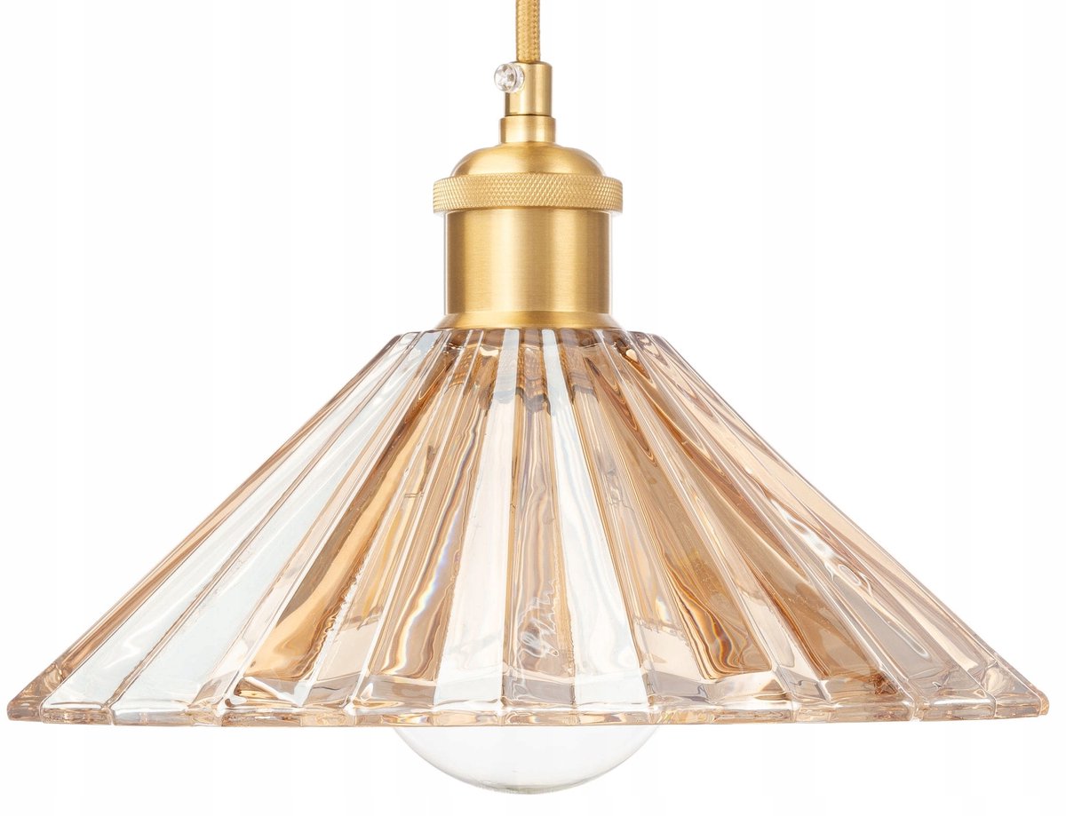 Japandi Amber Glazen Hanglamp - Stijlvol en Verstelbaar