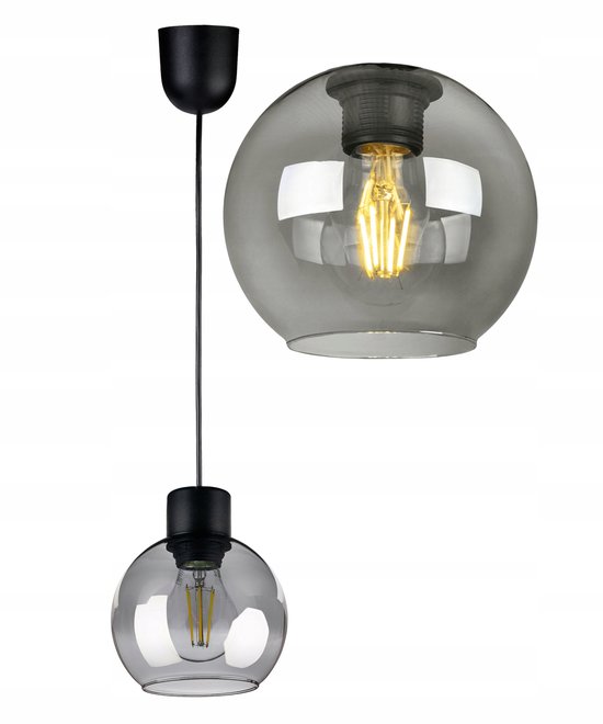 Bekijk Vintage Plafondlamp Witte Glazen Bol op