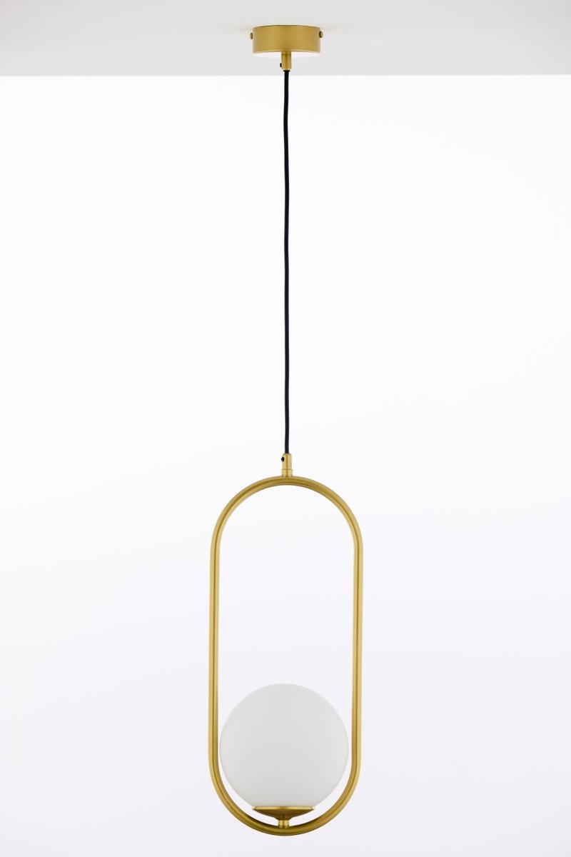 IGON Moderne Hanglamp 1 lichtpunt Goudmessing glas