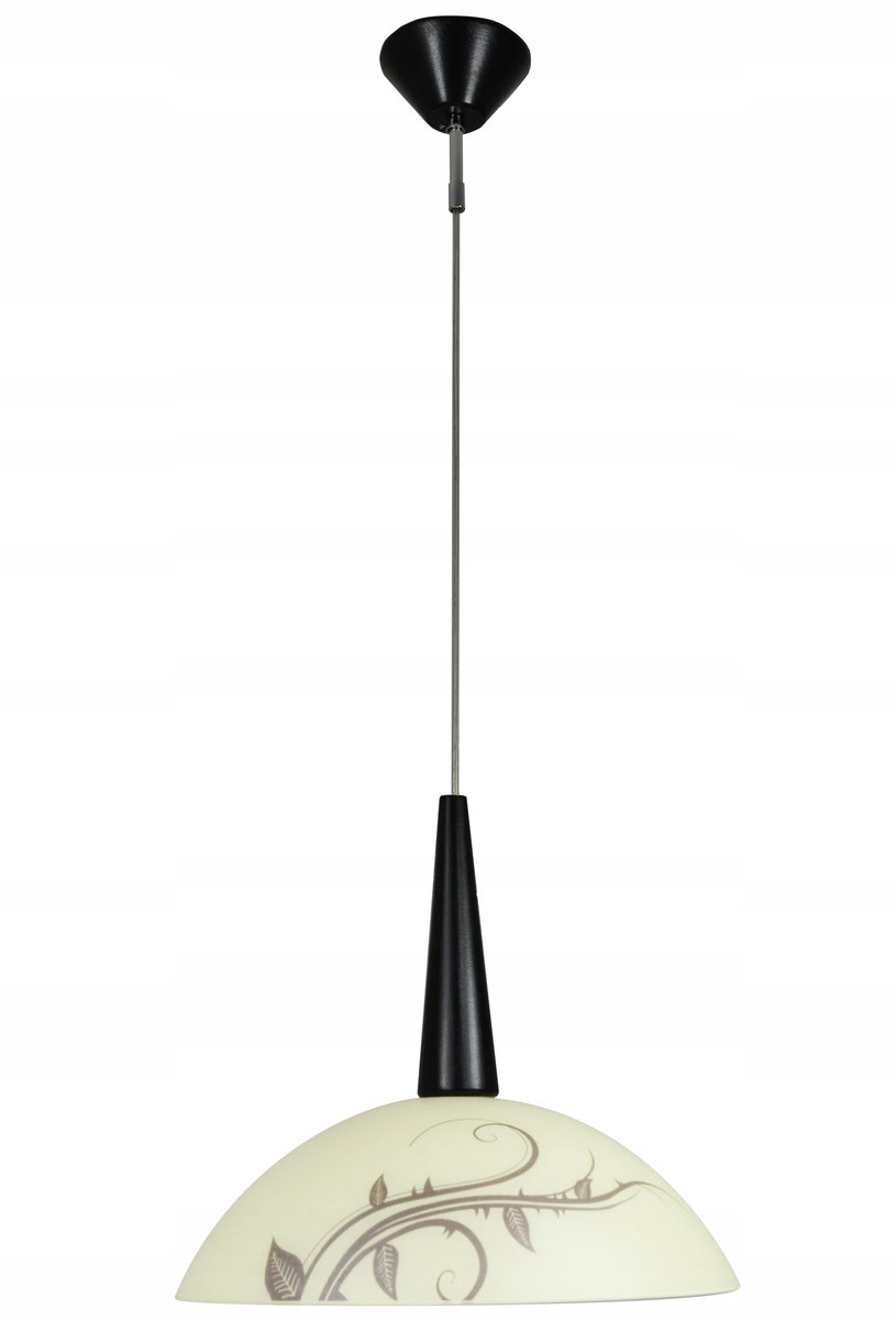 Hanglamp Solo 4-55L - Houten Lamp met Glazen Kap - E27