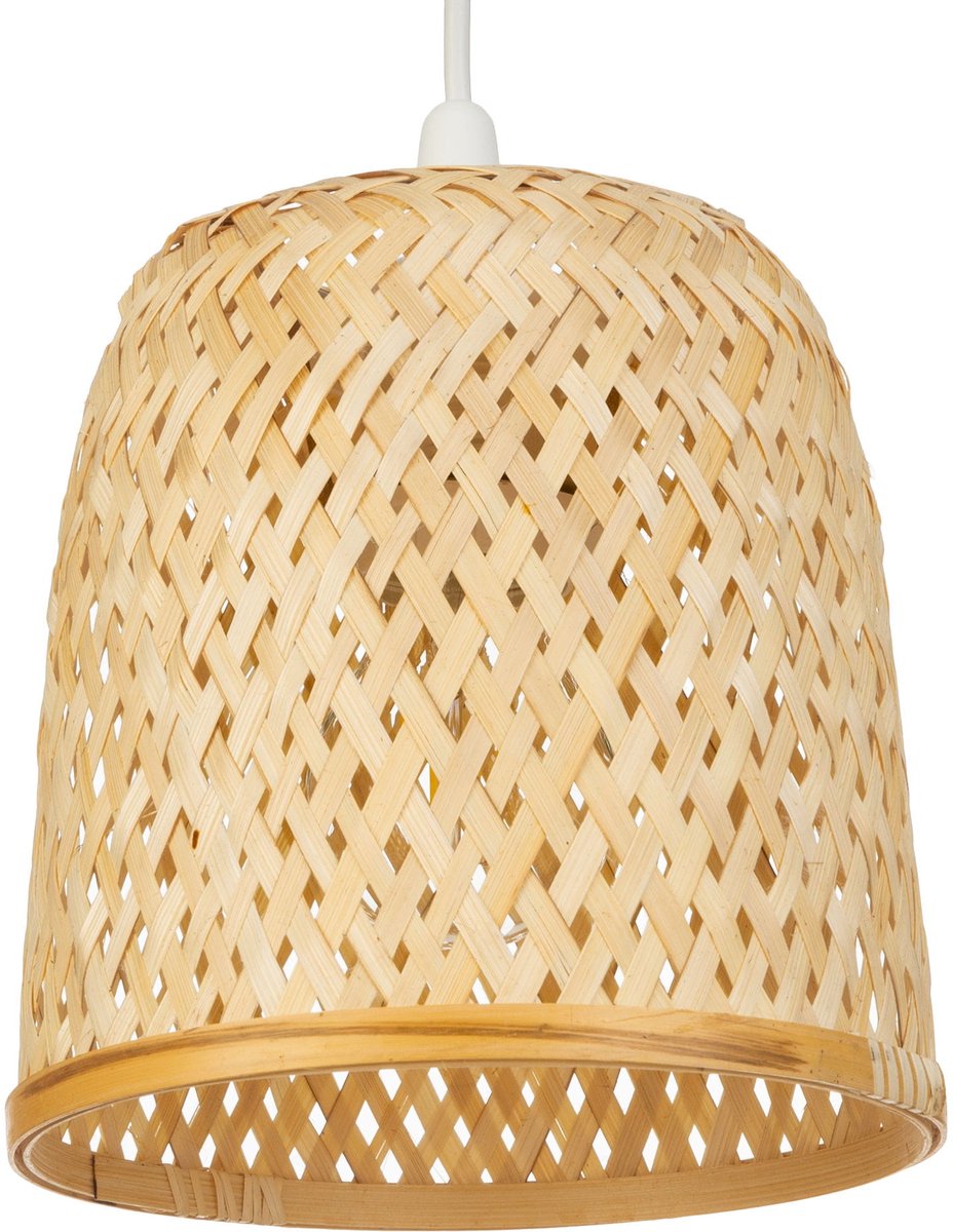 BOHO Bamboe Hanglamp Wit - Natuurlijk en Stijlvol
