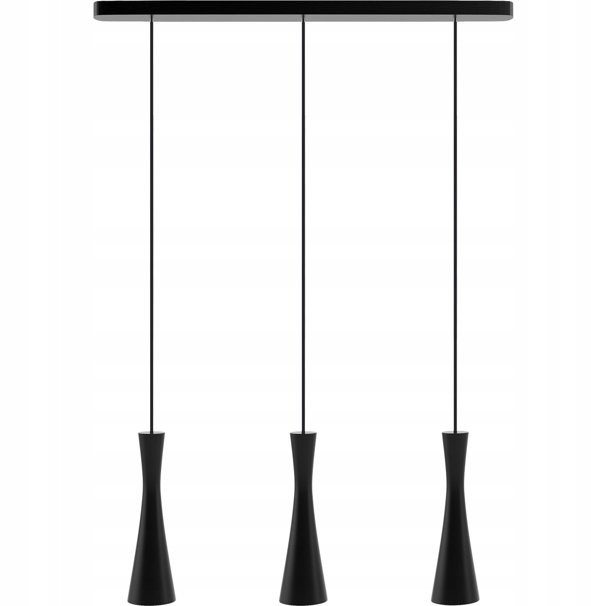 Zwarte Houten Hanglamp Vegas 3xGU10 - Stijlvol & Modern