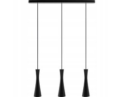 Zwarte Houten Hanglamp Vegas 3xGU10 - Stijlvol & Modern