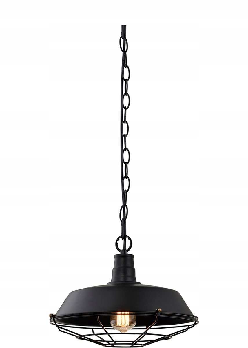 LARS 2 Zwarte Plafondlamp E27 Ø36cm - Stijlvolle Loft Verlichting
