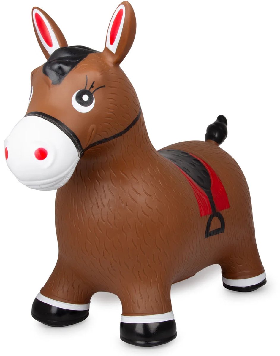JAMARA Skippybal paard met pomp bruin